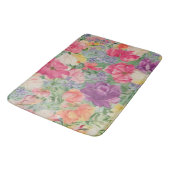 Tapis De Bain Collage de fleurs d'été aquarelle (Angle)