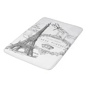 Tapis De Bain collage de la tour Eiffel (Angle)