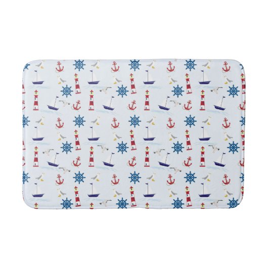 Tapis De Bain Collage nautique (Devant)