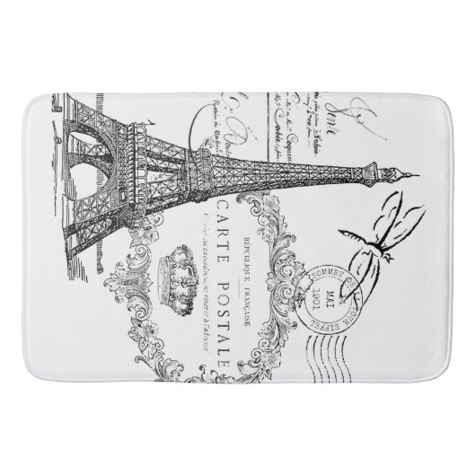 Tapis De Bain Collage tour Eiffel (Devant)