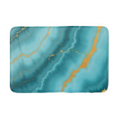 Tapis De Bain Collection de marbre bleu turquoise populaire (Devant)