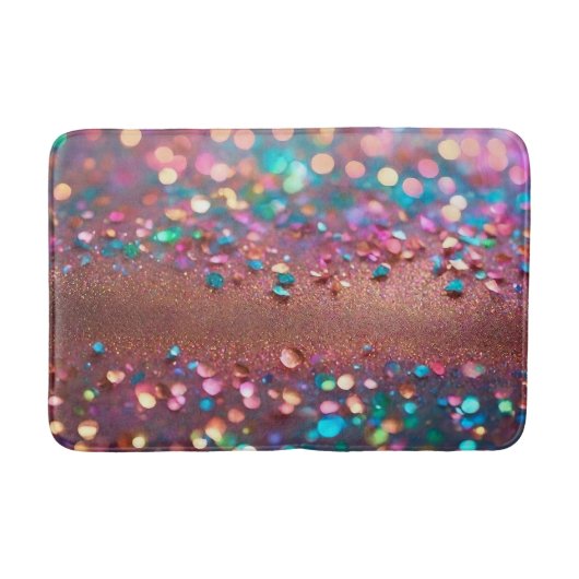 Tapis De Bain Collection Holographique Opale parties scintillant (Devant)