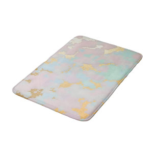 Tapis De Bain Collection Luxe Rose Pâle Menthe Or Populaire