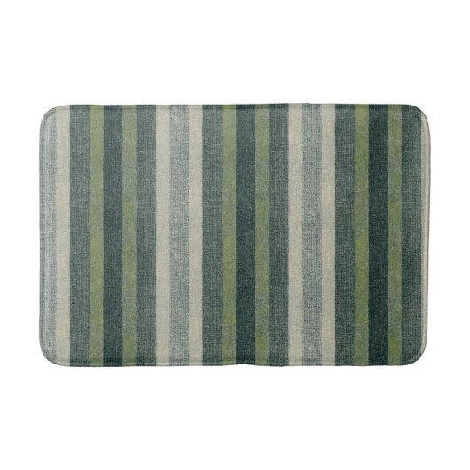 Tapis De Bain Collection SOPHIE | Bandes vert-tige (Devant)