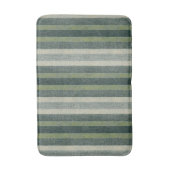 Tapis De Bain Collection SOPHIE | Bandes vert-tige (Devant (Vertical))