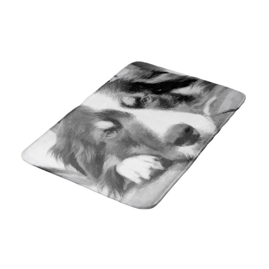 TAPIS DE BAIN COLLIE FRONTALIÈRE (Angle)