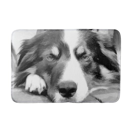 TAPIS DE BAIN COLLIE FRONTALIÈRE (Devant)