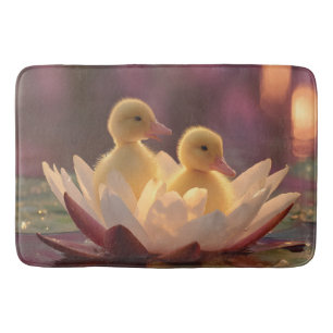 Tapis De Bain Colliers adorables dans une fleur de lys d'eau