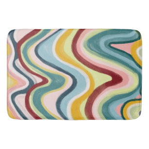 Tapis De Bain Coloré Cool & Fun Waves Stripes