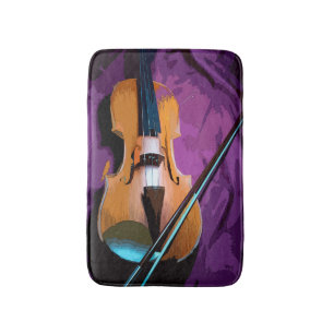 Tapis de bain coloré illustré - Viola