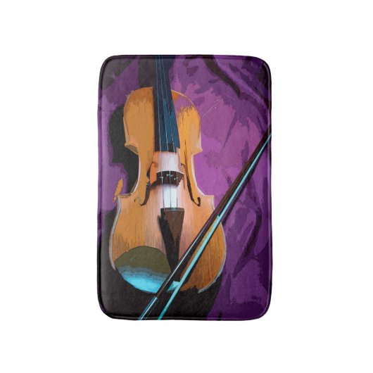 Tapis de bain coloré illustré - Viola (Devant (Vertical))