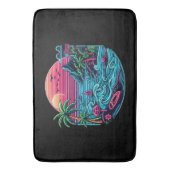 Tapis De Bain Coloré. néon tropical/hawaïen (devant Vertical)