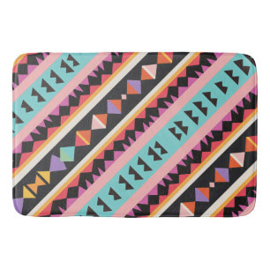 Tapis De Bain Coloré rétro Motif rayé