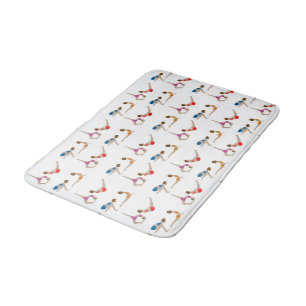 Tapis De Bain Coloré Rouge Bleu Jaune Violet Yoga Poses Bain