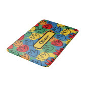 Tapis De Bain Colorful Dinosaur Footprints (Angle)