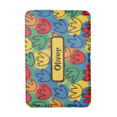 Tapis De Bain Colorful Dinosaur Footprints (Devant (Vertical))