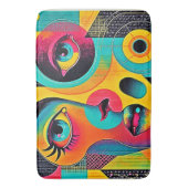 Tapis De Bain Colorful Feelings: Abstract Face (devant Vertical)