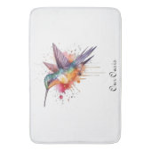 Tapis De Bain Colorful Flight, watercolor hummingbird custom (devant Vertical)