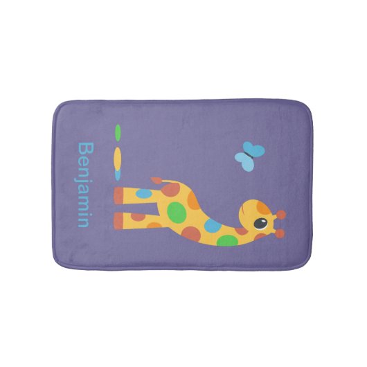 Tapis De Bain Colorful Girafe and Butterfly (Devant)