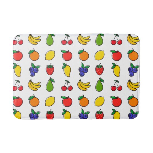 Tapis De Bain Colorful Mixed Fruit Pattern (Devant)