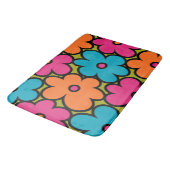 Tapis De Bain Colorful Retro Floral Pattern (Angle)