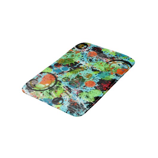 Tapis De Bain Combat Alimentaire Abstrait (Angle)