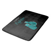 Tapis De Bain combattant du cancer, sarcelle (Angle)