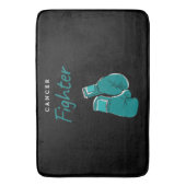 Tapis De Bain combattant du cancer, sarcelle (devant Vertical)