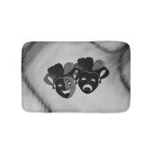 Tapis De Bain Comédie et tragédie Théâtre Jester Masques Argent (Devant)