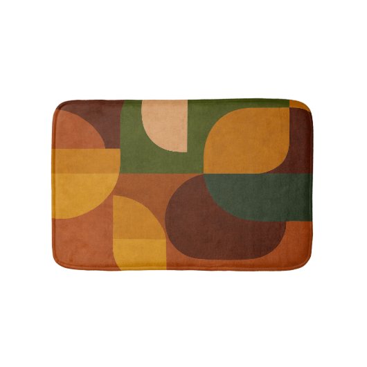 Tapis De Bain Composition Abstraite de Style Mid-Century Modern (Devant)