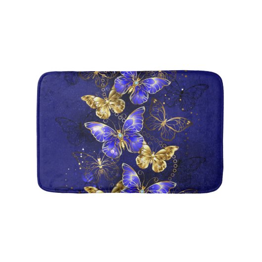 Tapis De Bain Composition avec les papillons Sapphire (Devant)