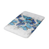 Tapis De Bain Composition des White and Blue Butterflies (Angle)