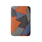 Tapis De Bain Composition géométrique Abstraite : Bleu orange (Devant (Vertical))