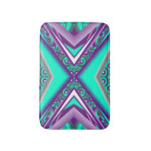 Tapis De Bain Concentré Cerclé Au Point Abstrait (Devant (Vertical))