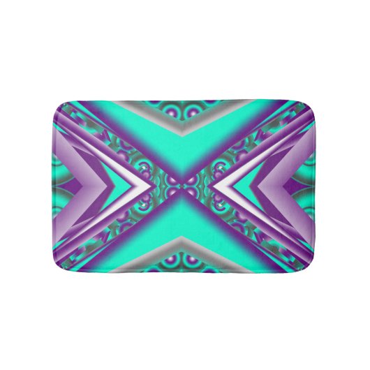 Tapis De Bain Concentré Cerclé Au Point Abstrait (Devant)