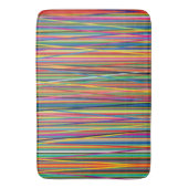 Tapis De Bain Conception abstraite colorée de rayures (devant Vertical)