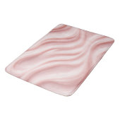 Tapis De Bain Conception Abstraite Crème Rose (Angle)