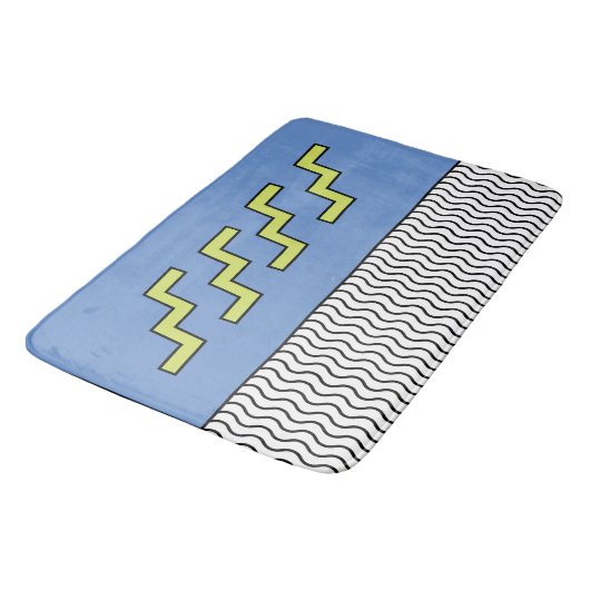 Tapis De Bain conception abstraite de 80s 90s Memphis (Angle)