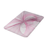 Tapis De Bain Conception Abstraite de fractal rose pâle moderne (Angle)