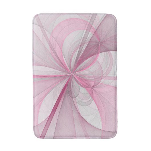 Tapis De Bain Conception Abstraite de fractal rose pâle moderne (Devant (Vertical))
