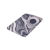 Tapis De Bain conception Abstraite de tourbillons liquides bleus (Angle)