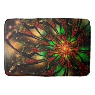 Tapis De Bain Conception Abstraite des fleurs fractales.