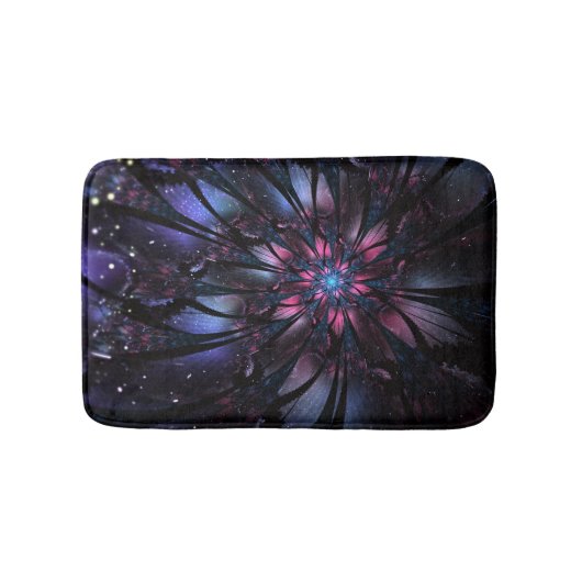 Tapis De Bain Conception Abstraite des fleurs fractales. (Devant)