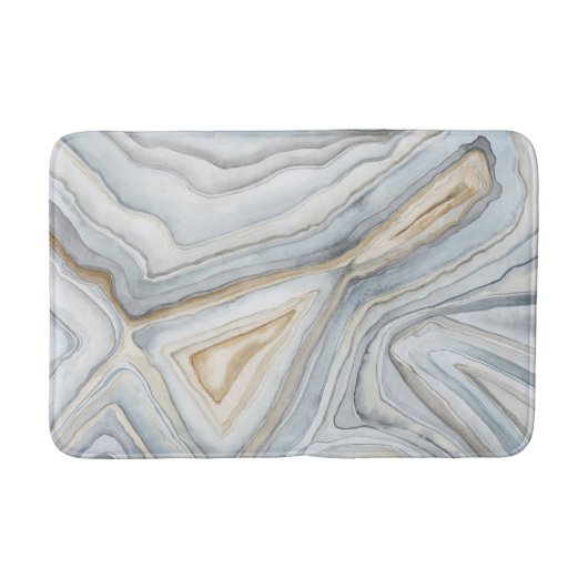 Tapis De Bain Conception abstraite en marbre gris (Devant)