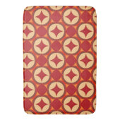 Tapis De Bain Conception Abstraite Géométrique Rouge (devant Vertical)
