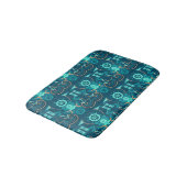Tapis De Bain Conception bleue nautique (Angle)