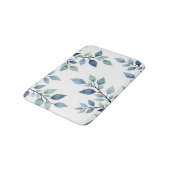 Tapis De Bain Conception botanique de feuilles à l'aquarelle ble (Angle)