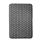 Tapis De Bain Conception classique noir et blanc (Devant (Vertical))