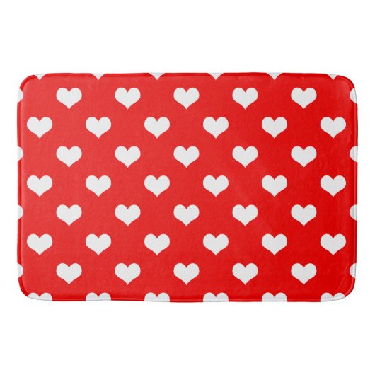 Tapis De Bain Conception d'amour de cœur rouge  (Devant)