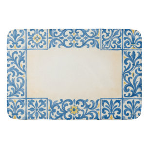 Tapis De Bain Conception d'aquarelle fixe portugaise Azulejo